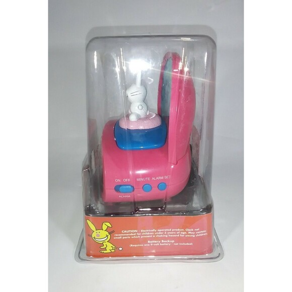 IT'S HAPPY BUNNY Scenic Nightlight Alarm Clock Non-PC Gag Gift Jim Benton NEW - Picture 3 of 6